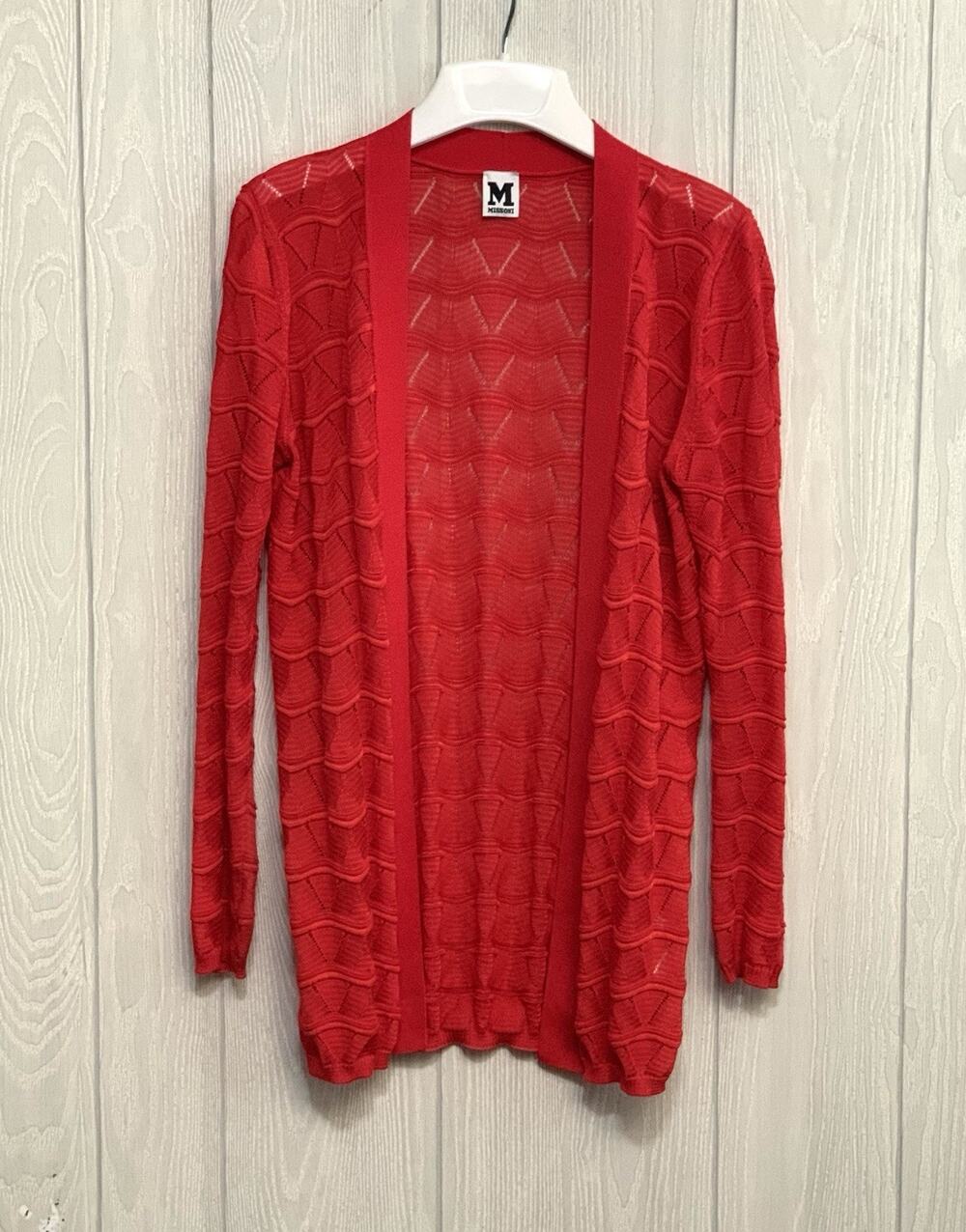 Missoni Red Open Knit Cardigan Size 38 (M/8)